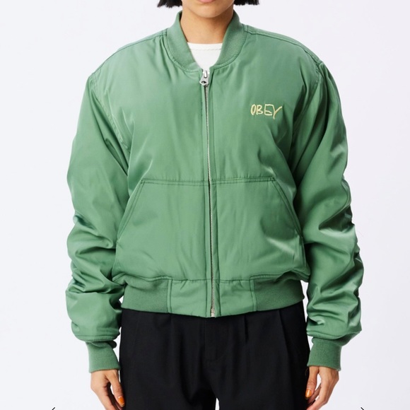 Obey Satin Bomber - size medium - new with tags - Picture 4 of 7